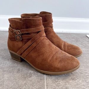 Brown Suede Boots Girls Size 3